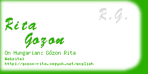 rita gozon business card